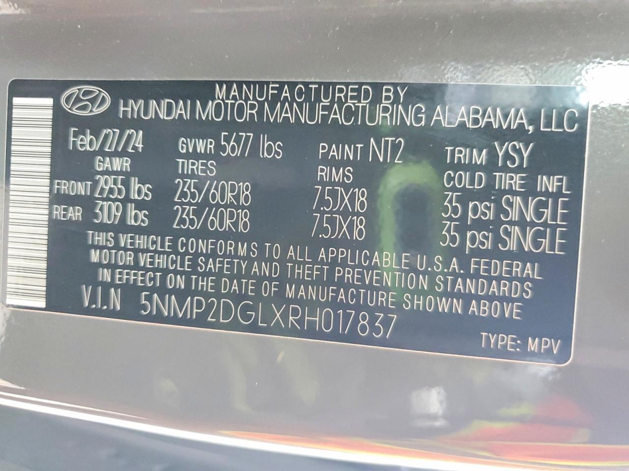 2024 HYUNDAI SANTA FE SEL photo 14