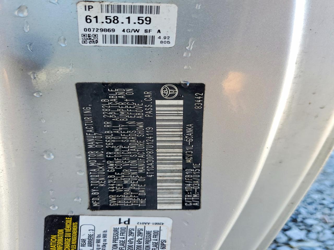 2007 TOYOTA CAMRY SOLARA SE V6 photo 13