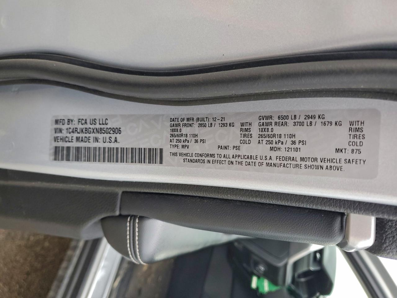 2022 JEEP GRAND CHEROKEE L LIMITED photo 13