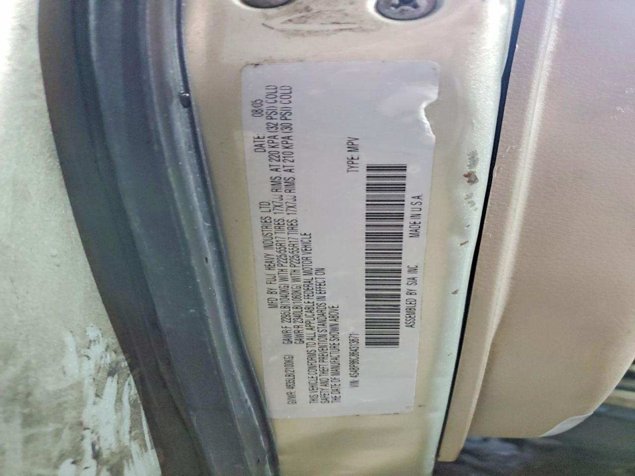 2006 SUBARU OUTBACK OUTBACK 3.0R LL BEAN photo 13