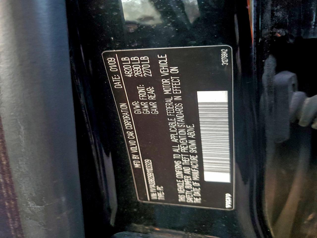 2009 VOLVO S80 3.2 photo 12
