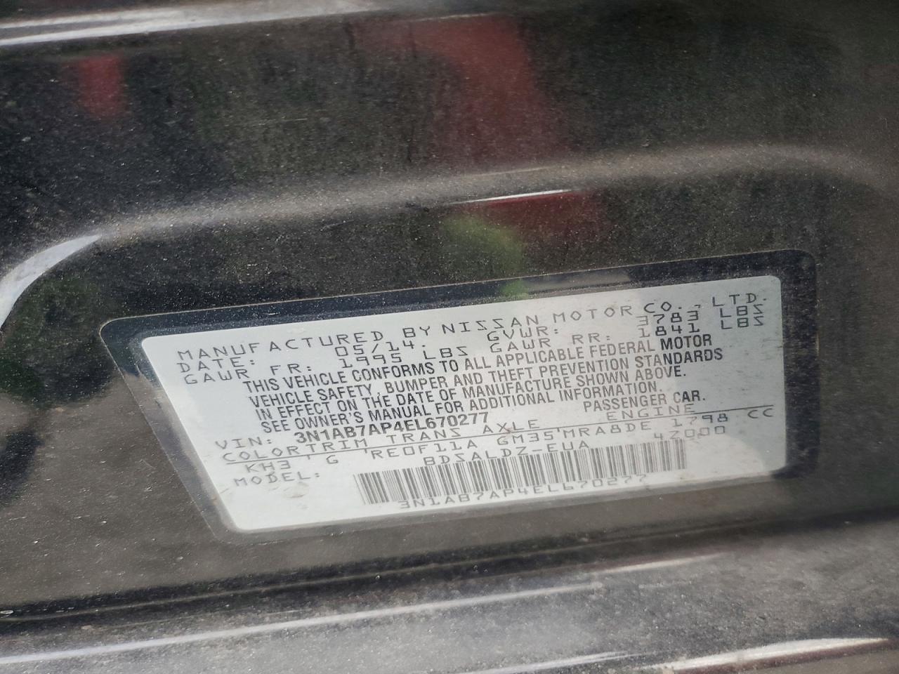 2014 NISSAN SENTRA S photo 13
