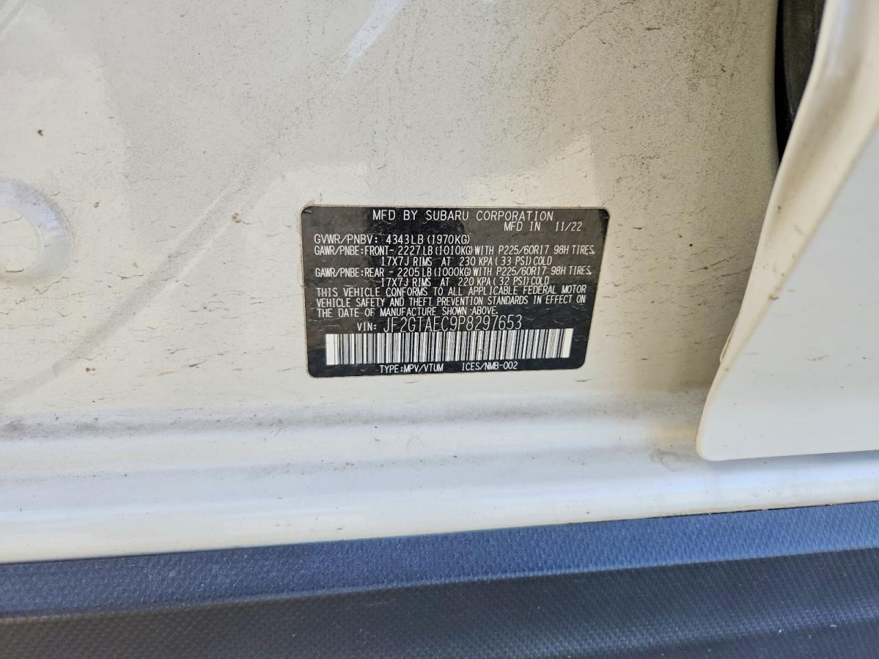 2023 SUBARU CROSSTREK PREMIUM photo 12