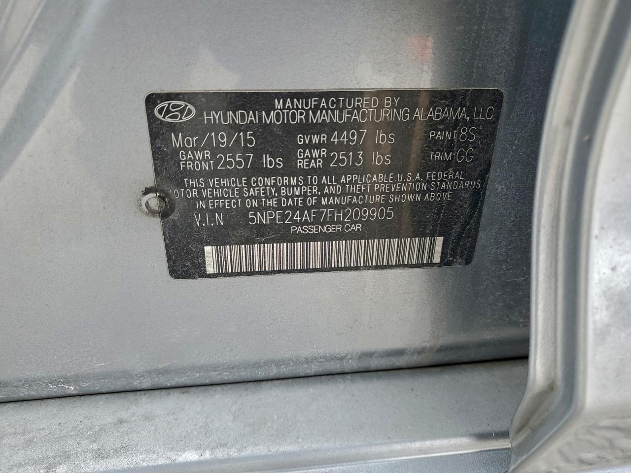 2015 HYUNDAI SONATA SE photo 12