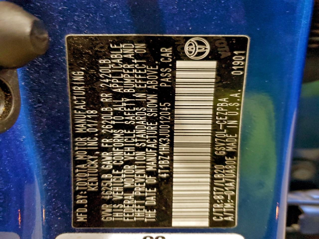 2018 TOYOTA CAMRY XSE photo 12