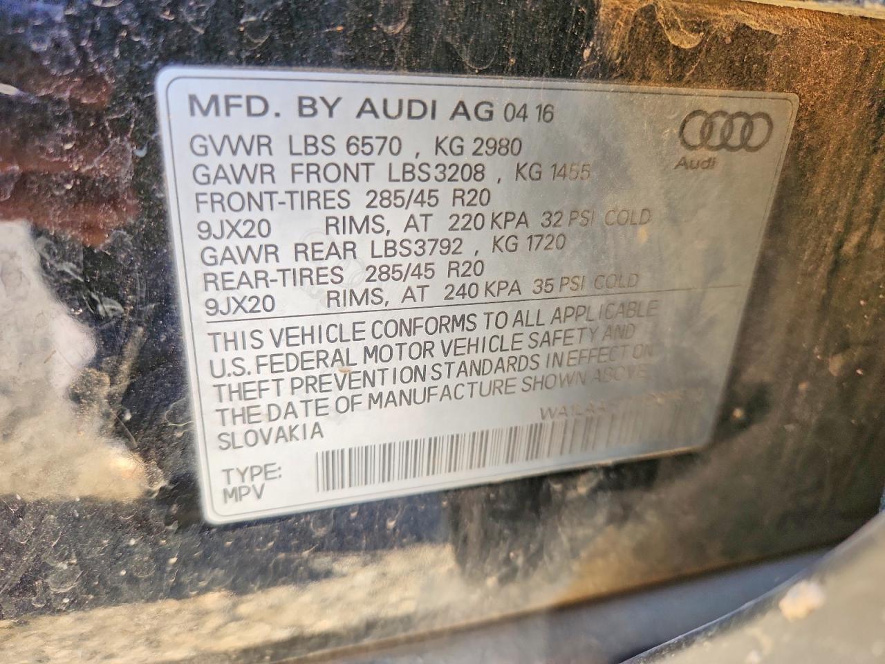 2017 AUDI Q7 PREMIUM PLUS photo 13