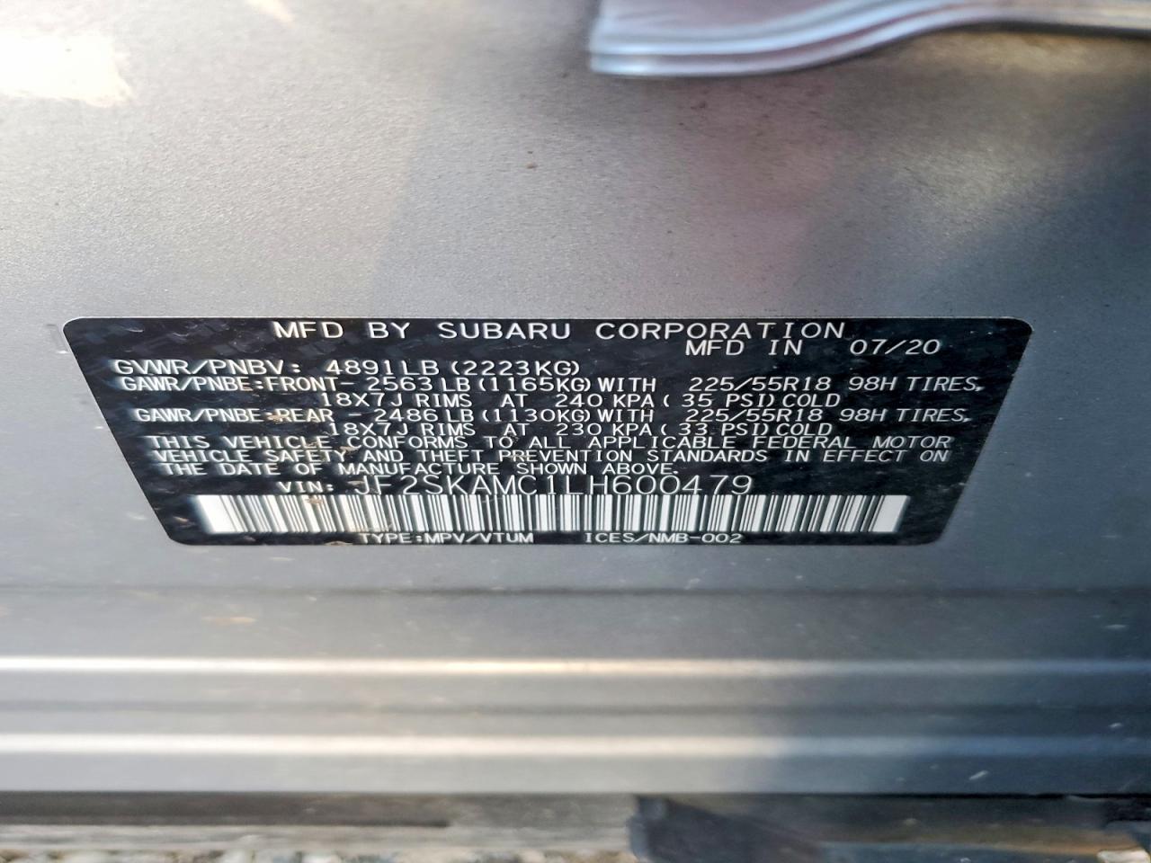 2020 SUBARU FORESTER SPORT photo 23