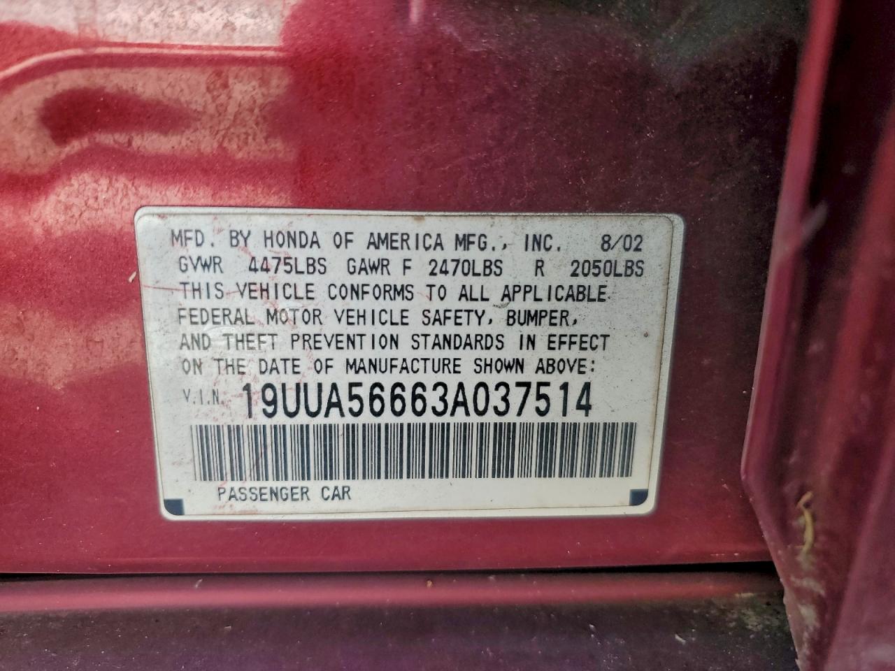 2003 ACURA 3.2TL photo 12