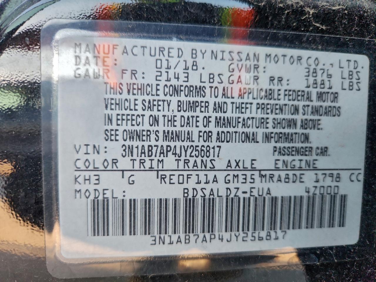 2018 NISSAN SENTRA S photo 13