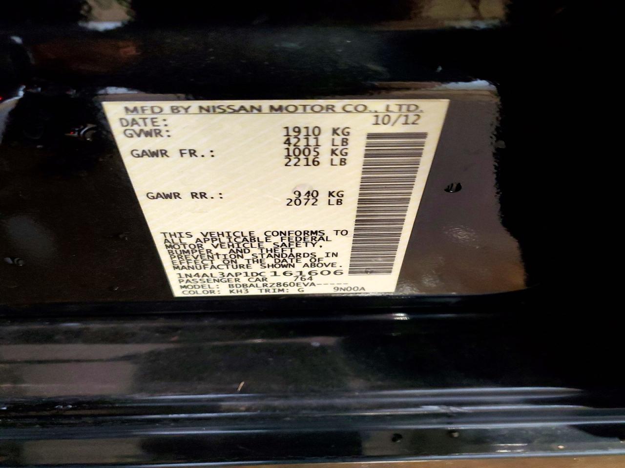 2013 NISSAN ALTIMA 2.5 photo 13