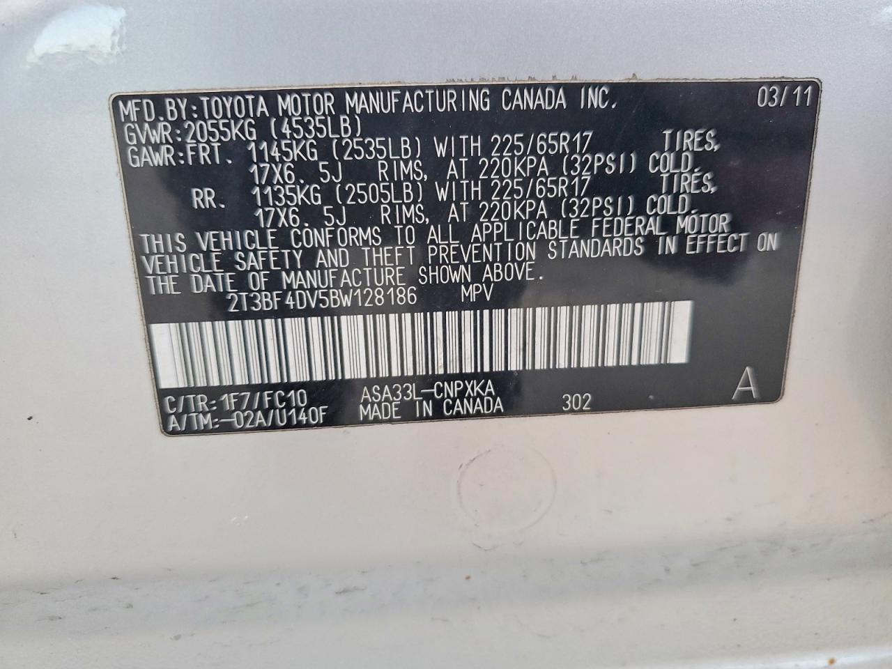 2011 TOYOTA RAV4 photo 13