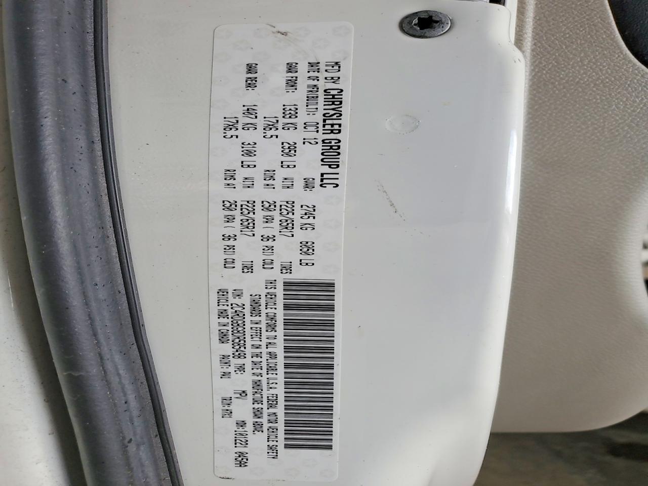 2013 DODGE GRAND CARAVAN SE photo 12