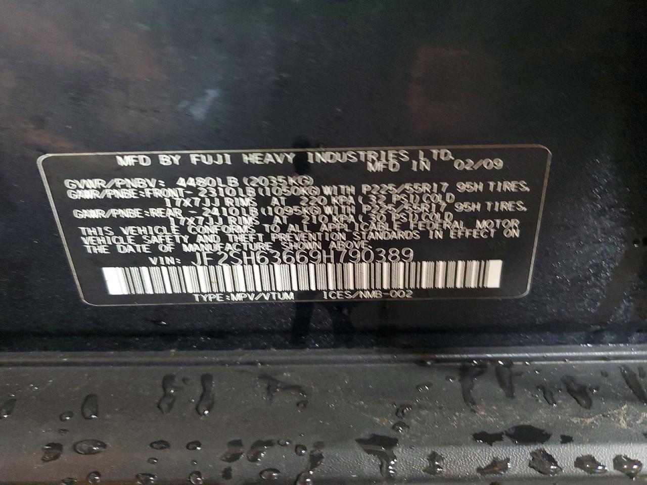 2009 SUBARU FORESTER 2.5X PREMIUM photo 12