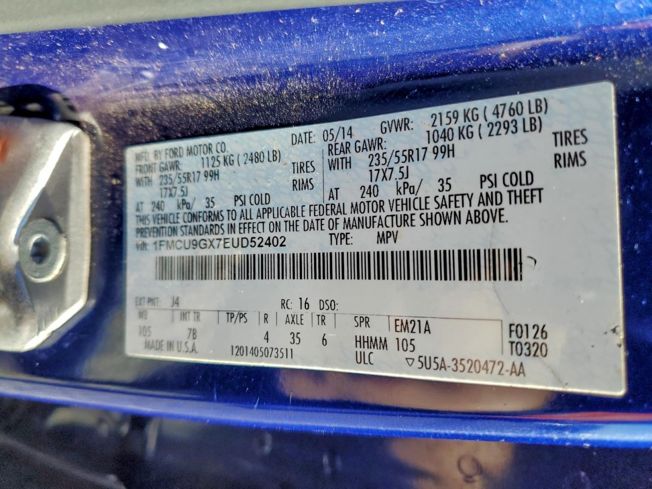 2014 FORD ESCAPE SE photo 13