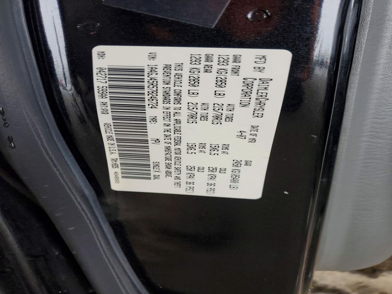 2007 CHRYSLER TOWN & COUNTRY LX photo 13