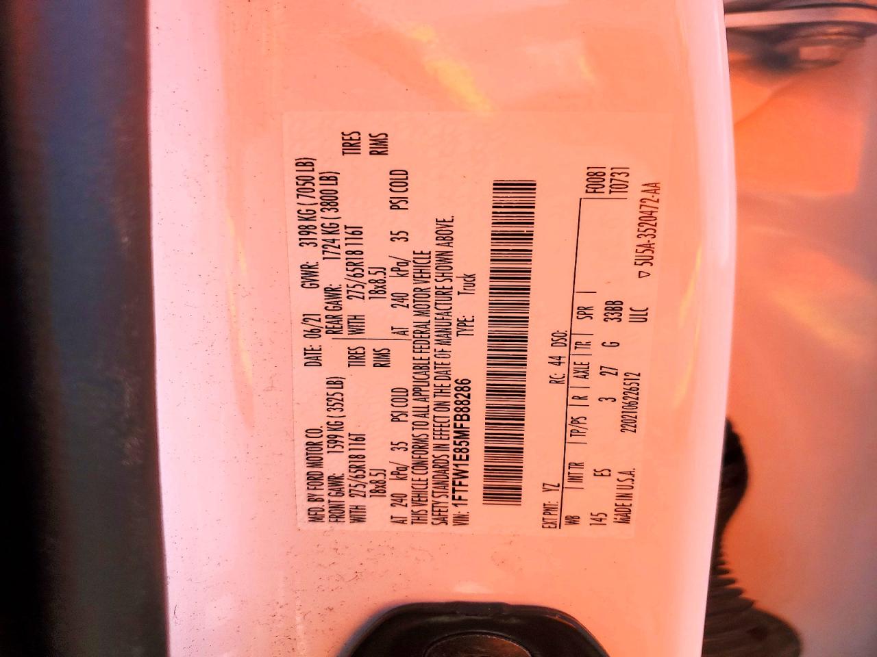 2021 FORD F150 SUPERCREW photo 12