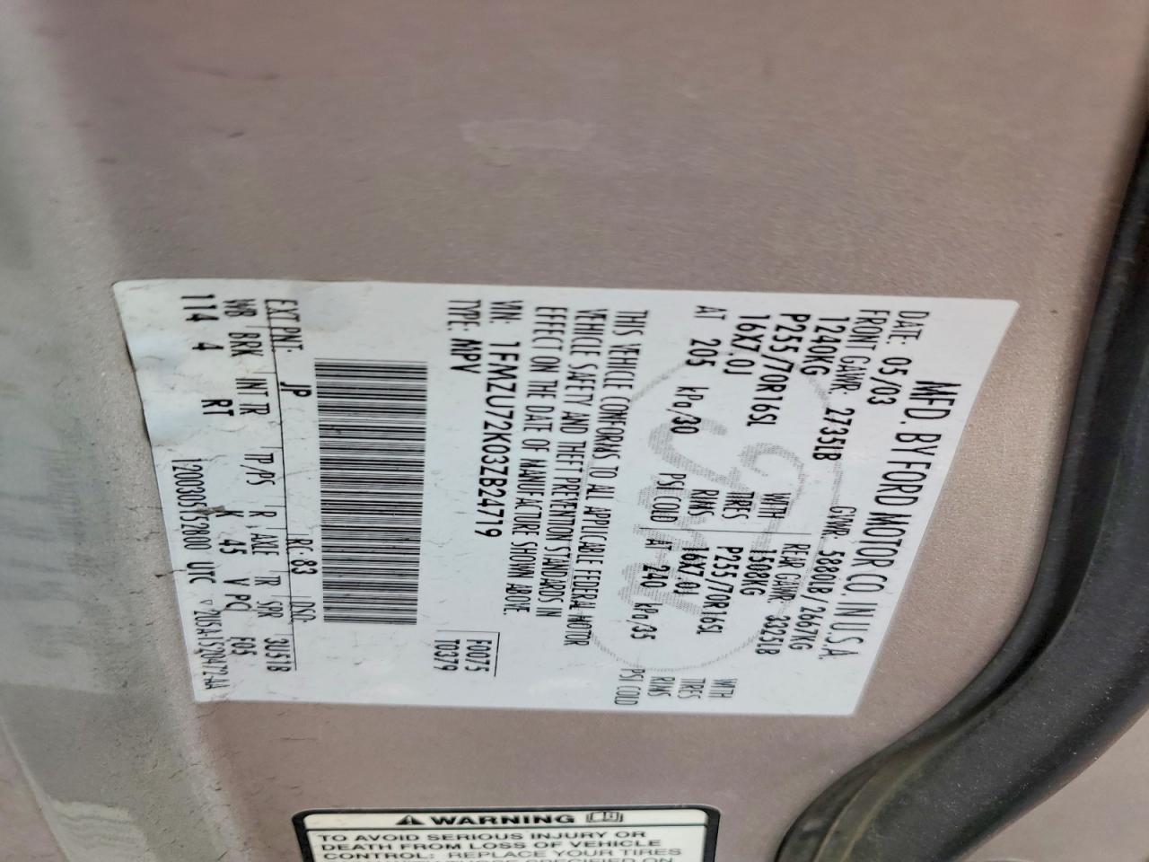 2003 FORD EXPLORER XLS photo 13