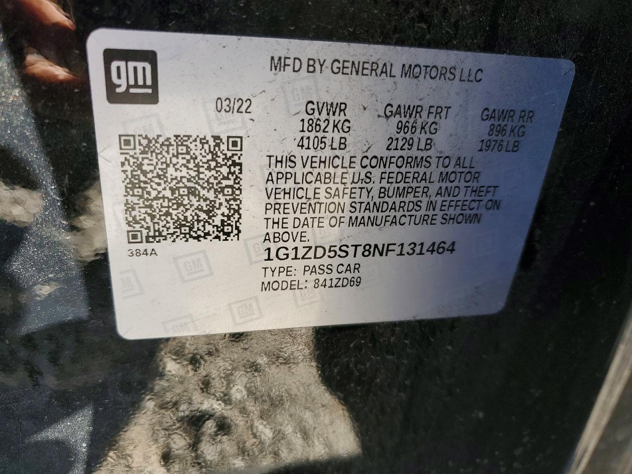 2022 CHEVROLET MALIBU LT photo 13