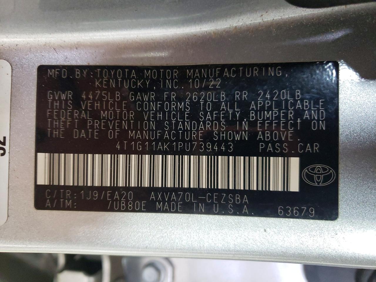 2023 TOYOTA CAMRY SE NIGHT SHADE photo 12