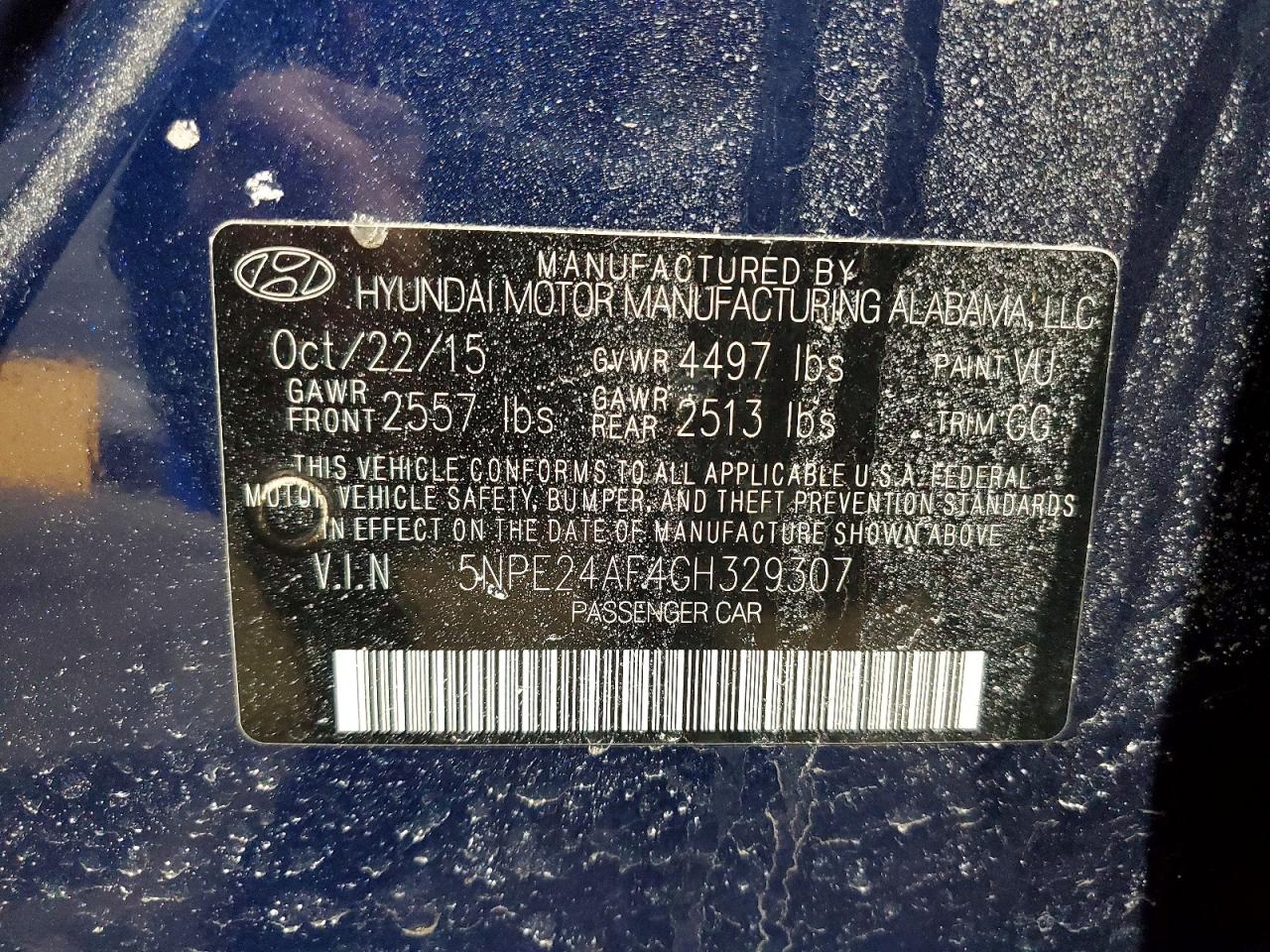 2016 HYUNDAI SONATA SE photo 12