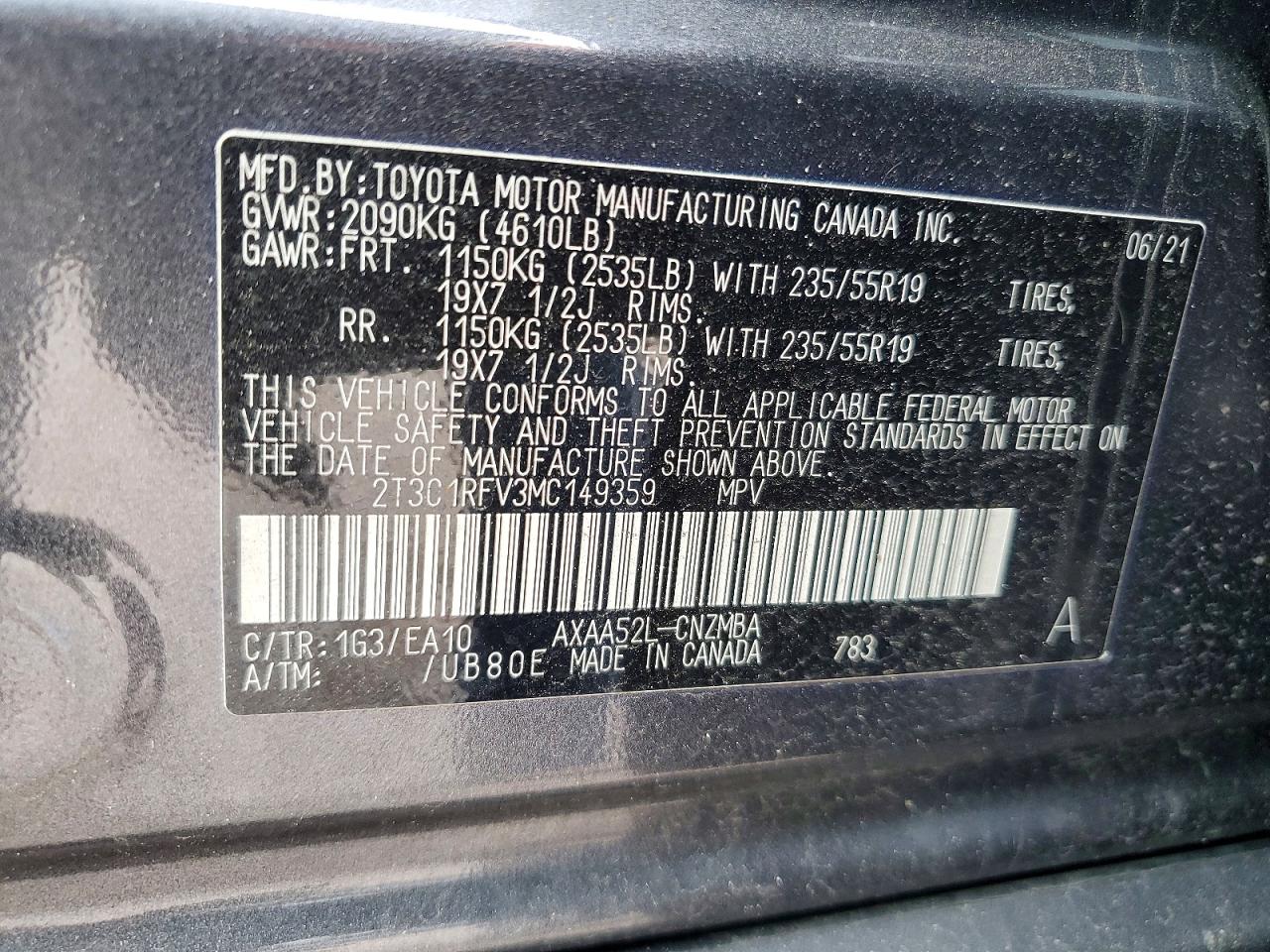 2021 TOYOTA RAV4 XLE PREMIUM photo 13