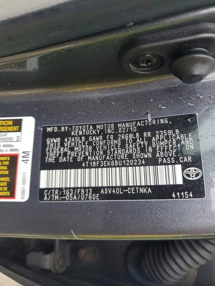 2011 TOYOTA CAMRY BASE photo 12