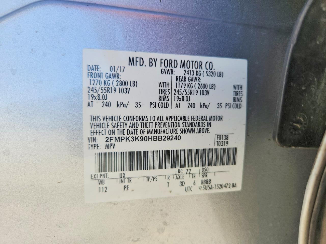 2017 FORD EDGE TITANIUM photo 12