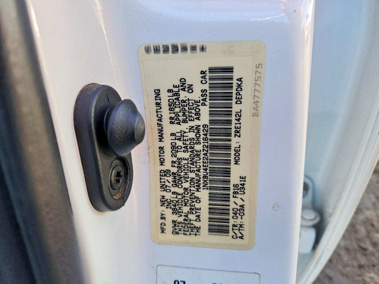 2010 TOYOTA COROLLA BASE photo 13