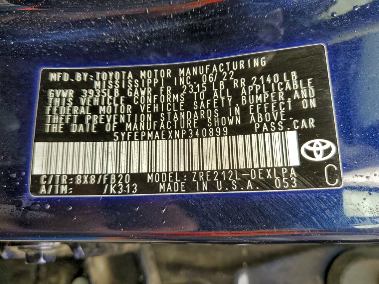 2022 TOYOTA COROLLA LE photo 25