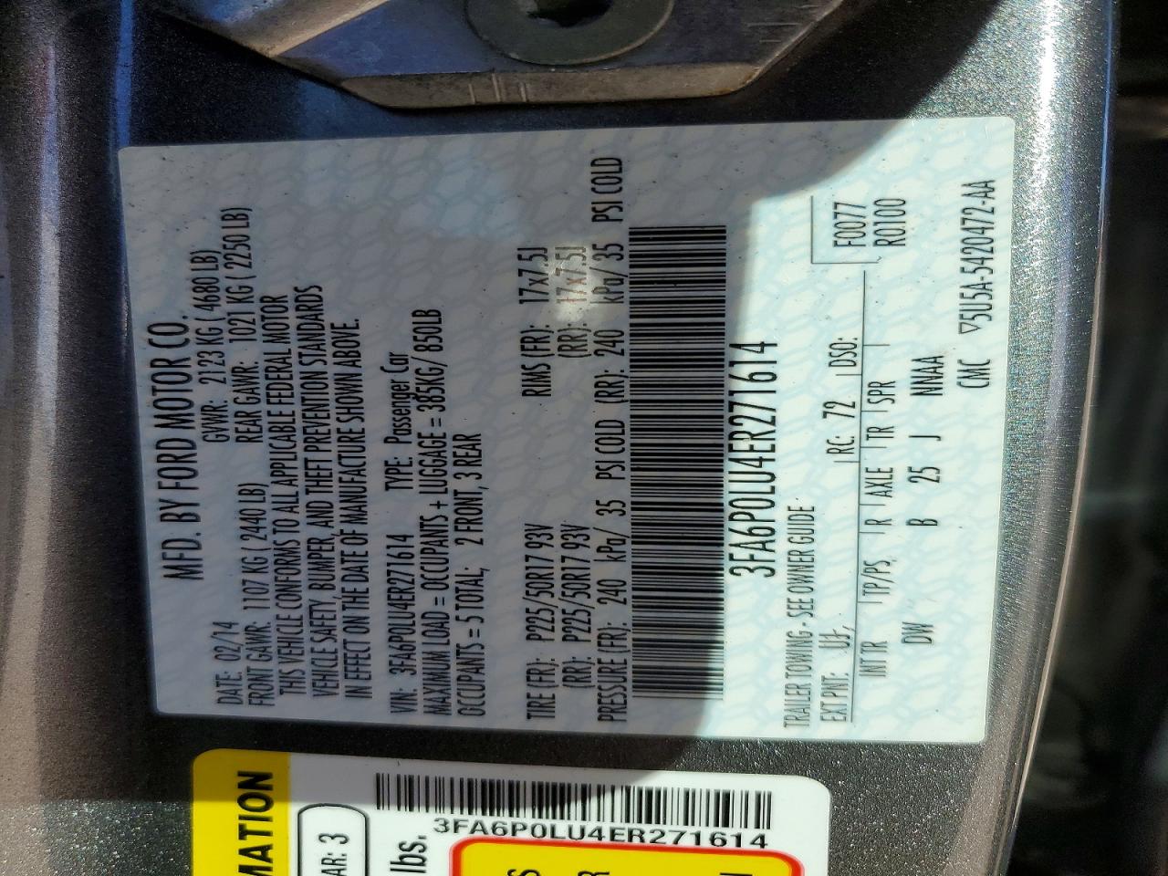 2014 FORD FUSION SE HYBRID photo 12
