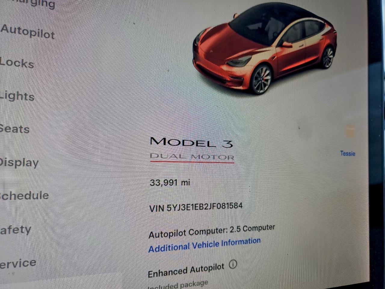 2018 TESLA MODEL 3 photo 9