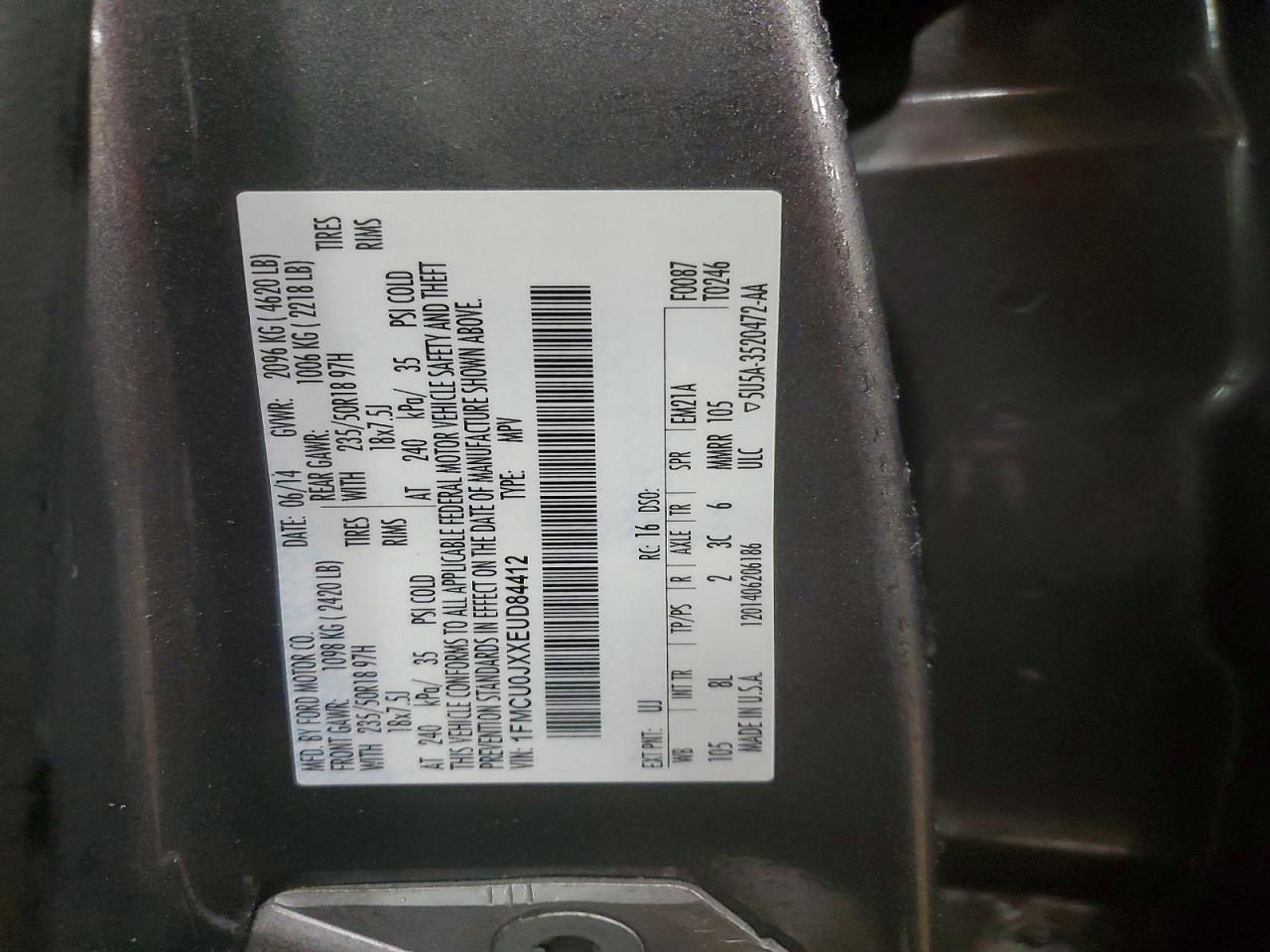 2014 FORD ESCAPE TITANIUM photo 13
