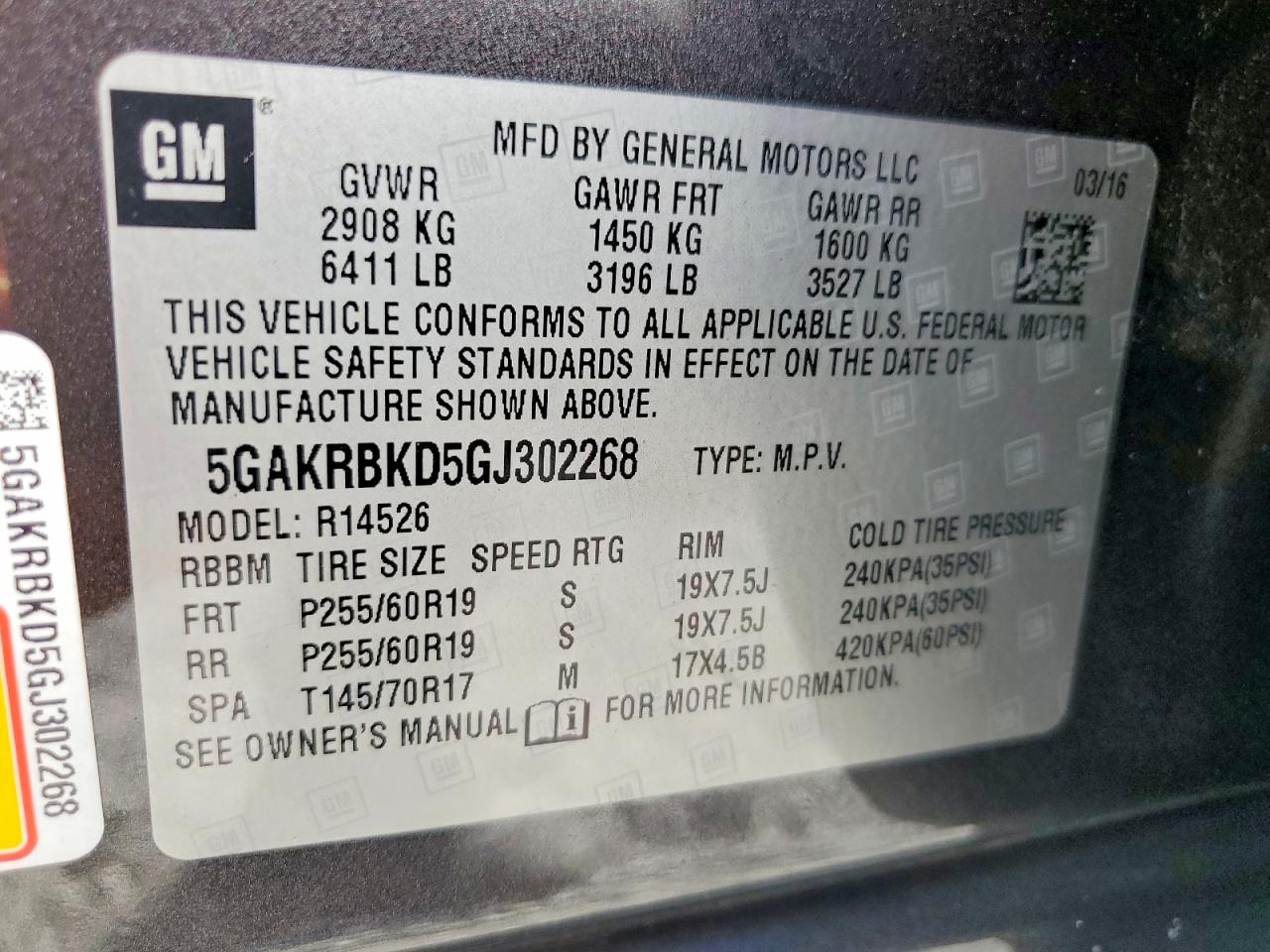 2016 BUICK ENCLAVE photo 27