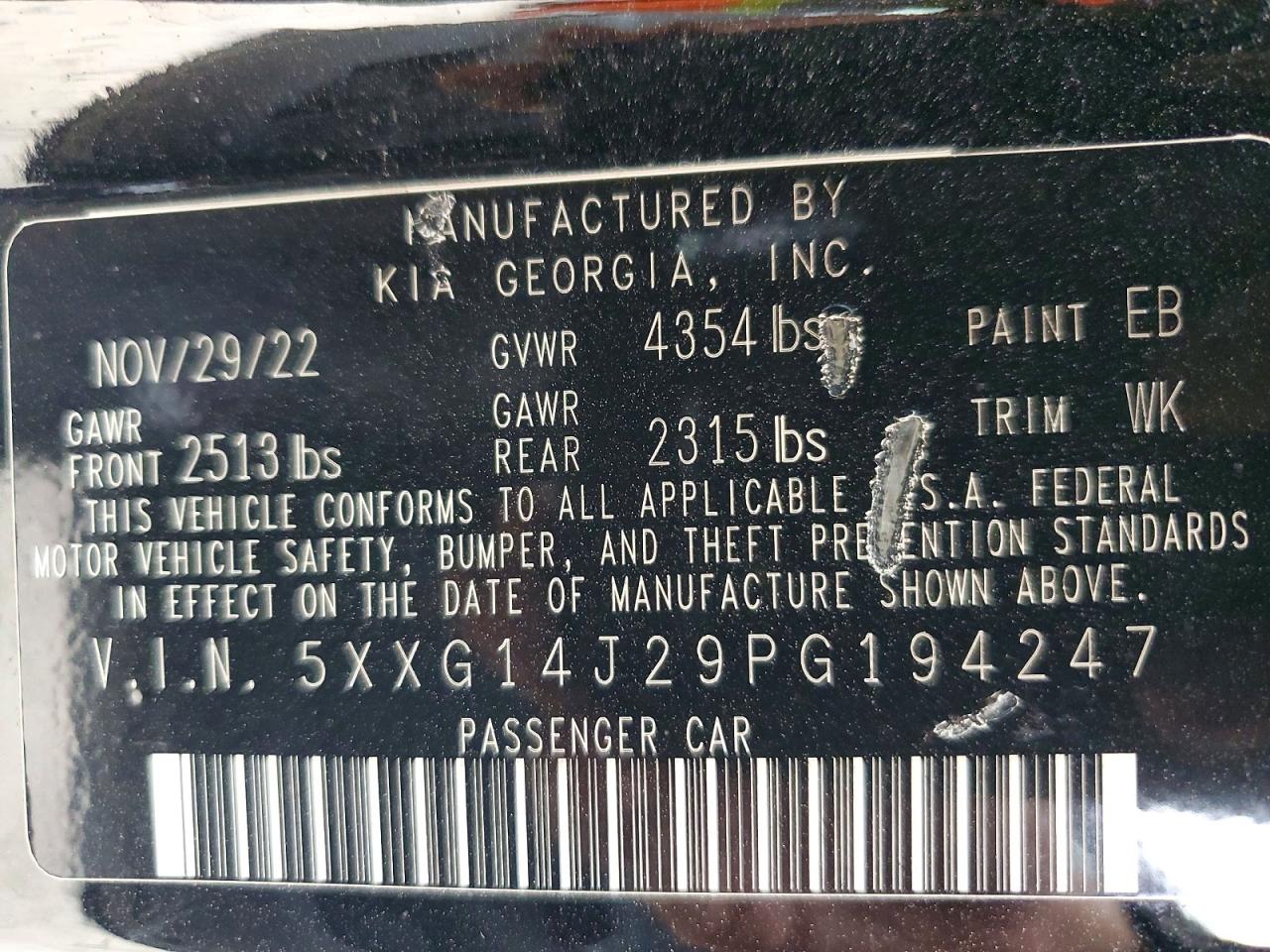 2023 KIA K5 LXS photo 12