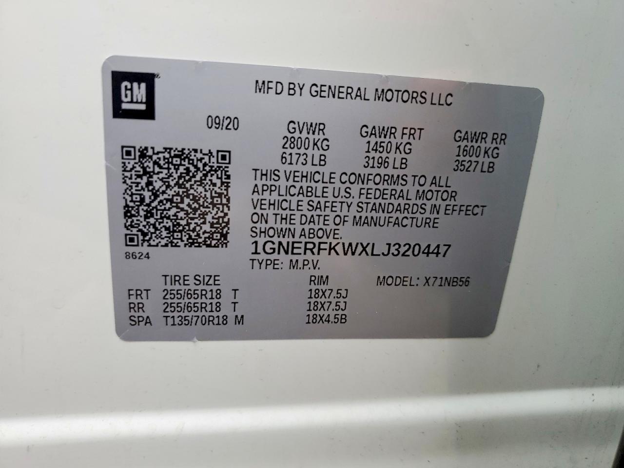 2020 CHEVROLET TRAVERSE LS photo 13
