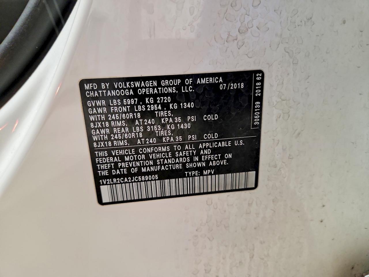 2018 VOLKSWAGEN ATLAS SE photo 13