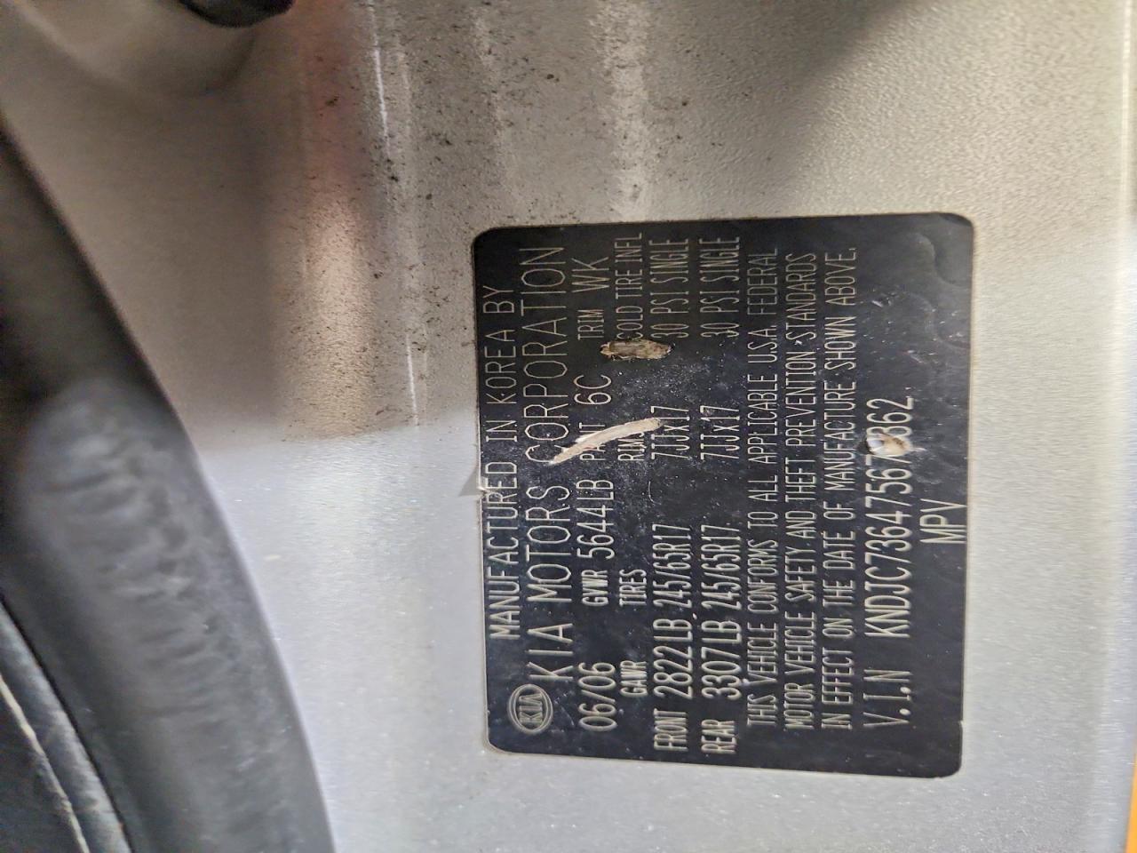 2007 KIA SORENTO EX photo 12