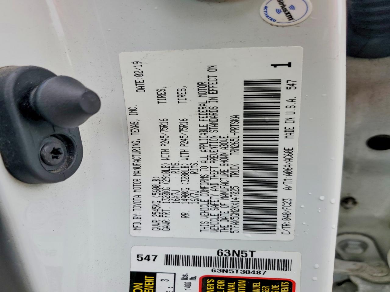 2019 TOYOTA TACOMA SR5 photo 12