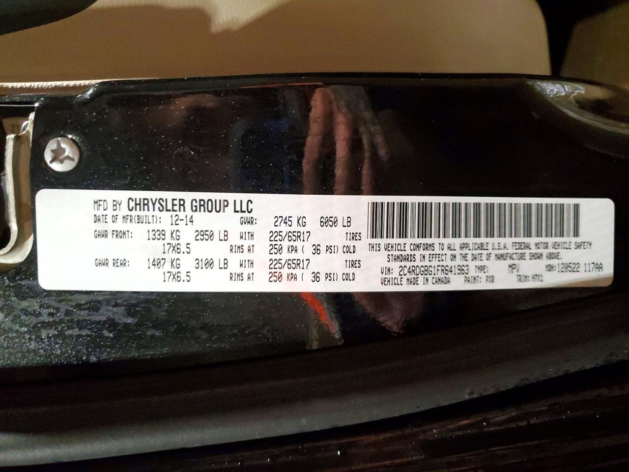 2015 DODGE GRAND CARAVAN SE photo 13