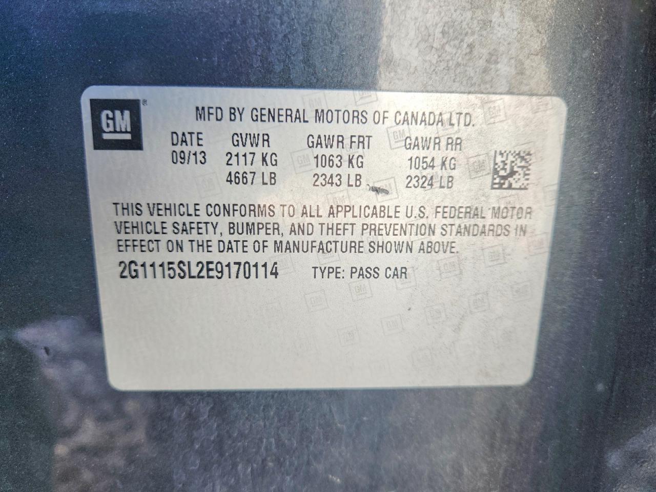 2014 CHEVROLET IMPALA LT photo 12