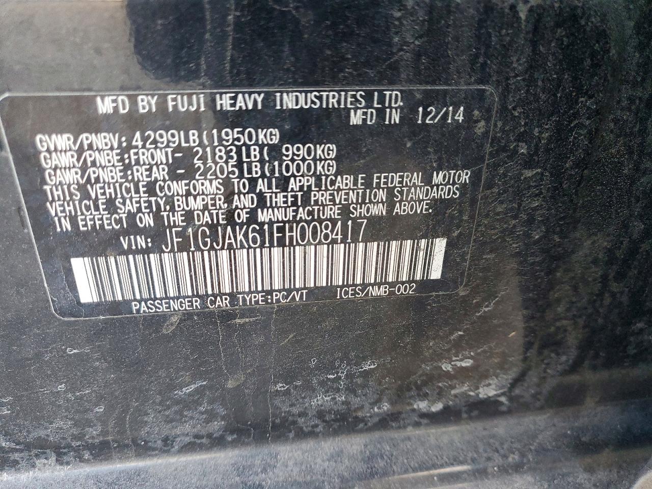 2015 SUBARU IMPREZA PREMIUM PLUS photo 13
