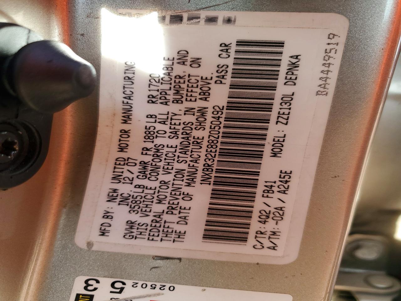 2008 TOYOTA COROLLA CE photo 13