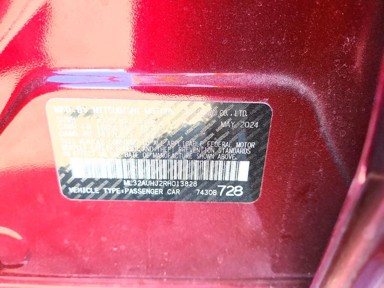 2024 MITSUBISHI MIRAGE ES photo 23