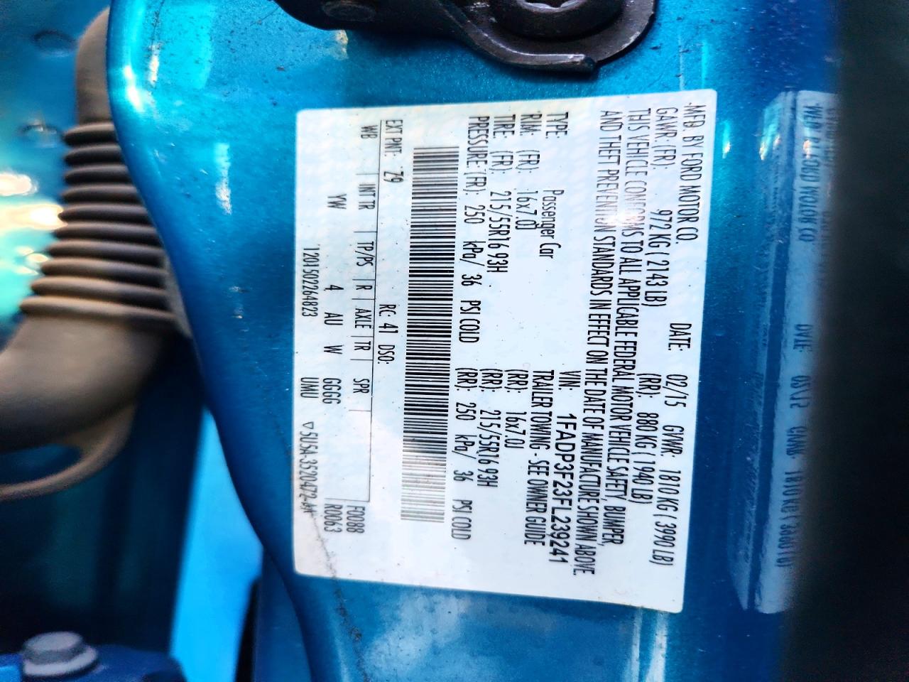 2015 FORD FOCUS SE photo 12