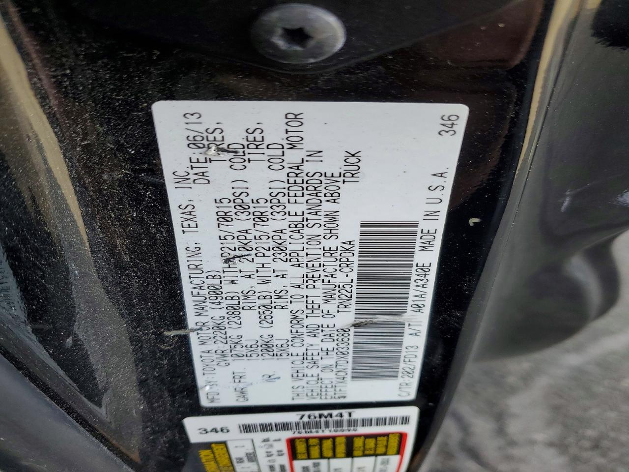 2013 TOYOTA TACOMA BASE photo 12