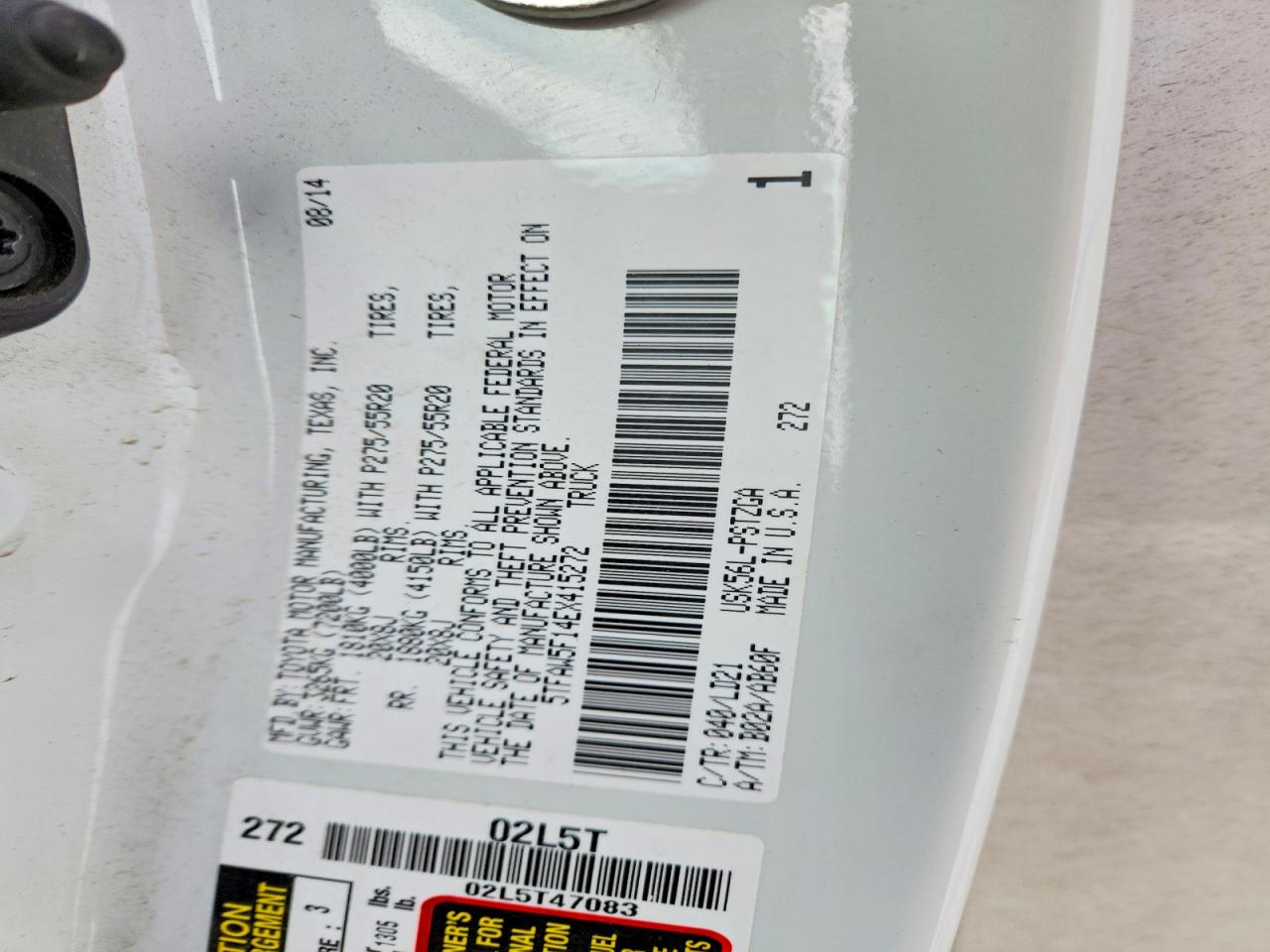 2014 TOYOTA TUNDRA CREWMAX PLATINUM photo 12