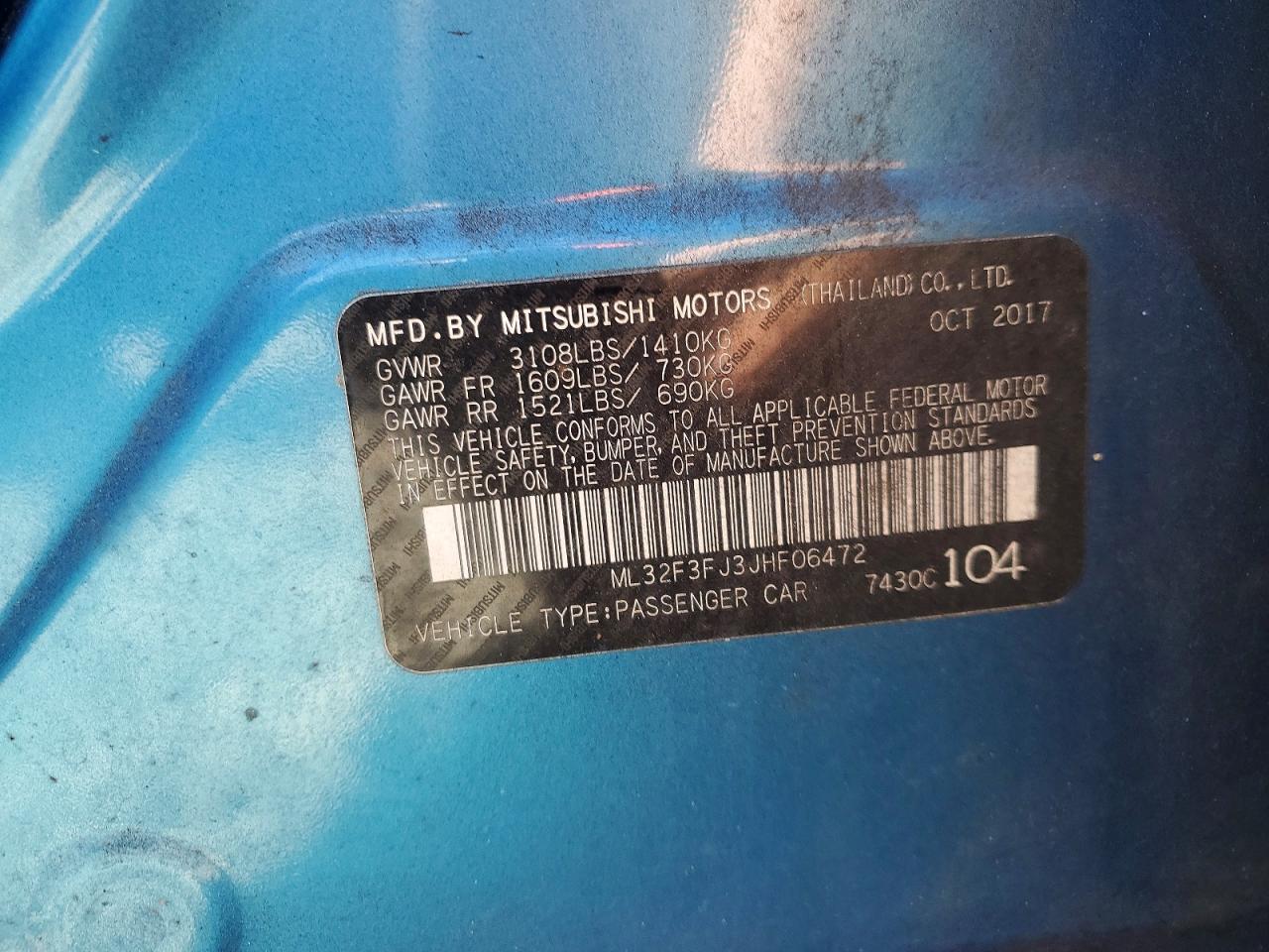 2018 MITSUBISHI MIRAGE G4 ES photo 12