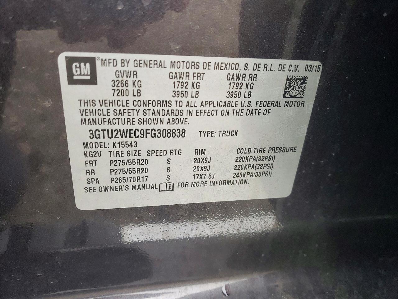 2015 GMC SIERRA K1500 DENALI photo 12