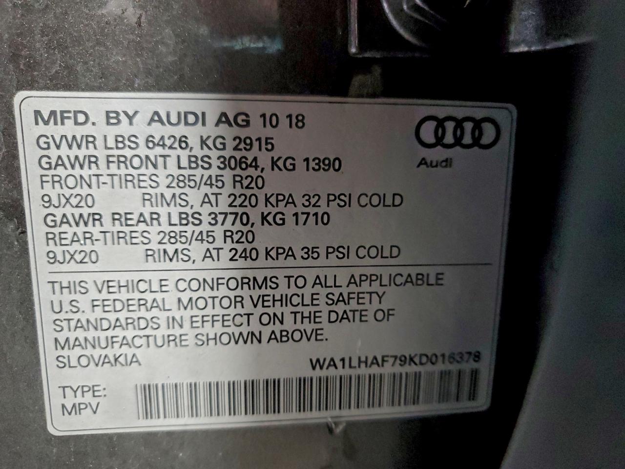2019 AUDI Q7 PREMIUM PLUS photo 14