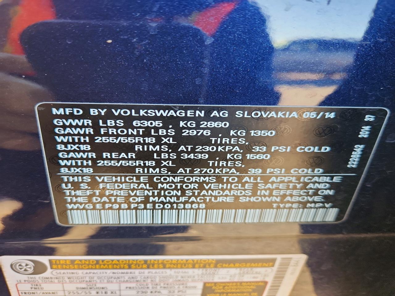 2014 VOLKSWAGEN TOUAREG V6 TDI photo 25